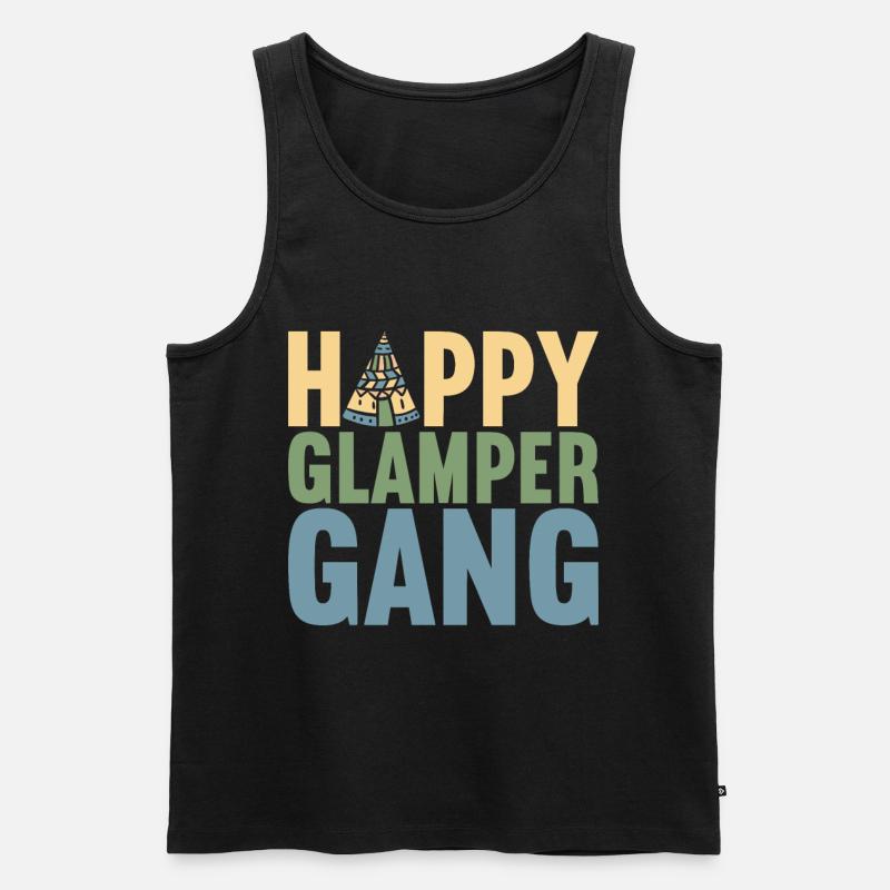 Glamping Glamper - Männer Premium Bio Tank Top - Schwarz