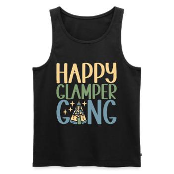 Glamping Glamper - Männer Premium Bio Tank Top - Schwarz - Vorne - AI Model Male 178 light (178cm)