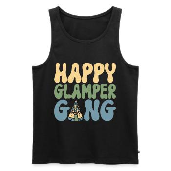 Glamping Glamper - Männer Premium Bio Tank Top - Schwarz - Vorne - AI Model Male 178 light (178cm)