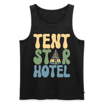 Glamping Glamper - Männer Premium Bio Tank Top - Schwarz - Vorne - AI Model Male 178 light (178cm)