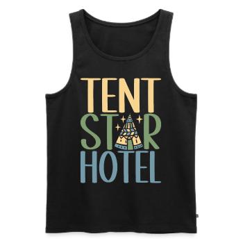 Glamping Glamper - Männer Premium Bio Tank Top - Schwarz - Vorne - AI Model Male 178 light (178cm)