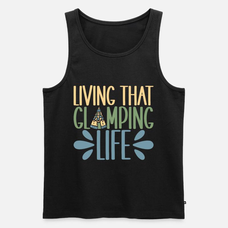 Glamping Glamper - Männer Premium Bio Tank Top - Schwarz