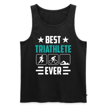 Bester Triathlet Aller Zeiten Triathlon Triathlons - Männer Premium Bio Tank Top - Schwarz - Vorne - Michal (187cm)