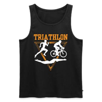 Triathlon Sport Triathlete Triathlete Triathlons - Men's Premium Organic Tank Top - black - Front - AI Model Male 178 light (178cm)