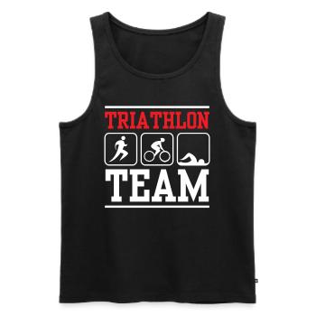 Triathlon Team Triathlons Triathlete Triathlete - Men's Premium Organic Tank Top - black - Front - AI Model Male 178 light (178cm)
