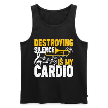Posaune Trombone - Männer Premium Bio Tank Top - Schwarz - Vorne - Michal (187cm)