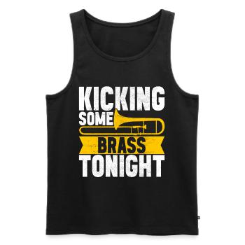 Posaune Trombone - Männer Premium Bio Tank Top - Schwarz - Vorne - Michal (187cm)