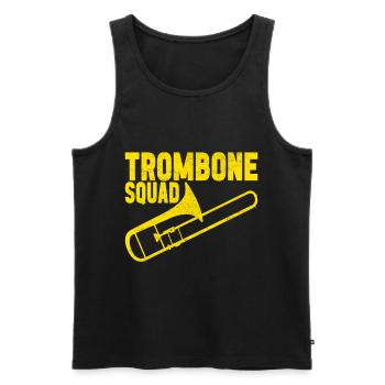 Posaune Trombone - Débardeur bio Premium Homme - noir - Devant - AI Model Male 178 light (178cm)