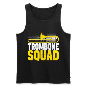 Posaune Trombone - Débardeur bio Premium Homme - noir - Devant - AI Model Male 178 light (178cm)