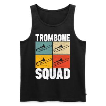 Posaune Trombone - Débardeur bio Premium Homme - noir - Devant - Michal (187cm)