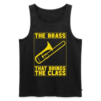 Posaune Trombone - Men's Premium Organic Tank Top - black - Front - Michal (187cm)