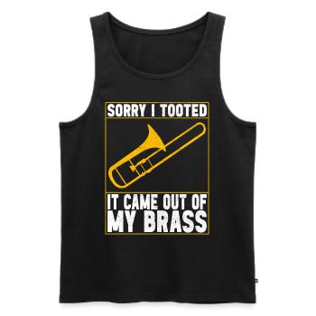 Posaune Trombone - Men's Premium Organic Tank Top - black - Front - Michal (187cm)