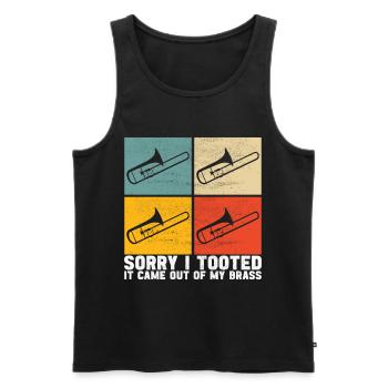 Posaune Trombone - Men's Premium Organic Tank Top - black - Front - Michal (187cm)