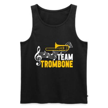 Posaune Trombone - Men's Premium Organic Tank Top - black - Front - Michal (187cm)
