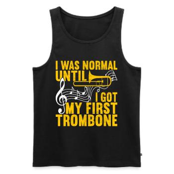 Posaune Trombone - Men's Premium Organic Tank Top - black - Front - Michal (187cm)