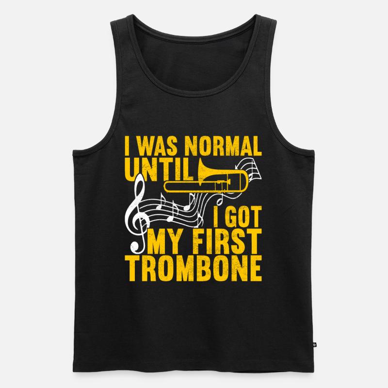 Posaune Trombone - Männer Premium Bio Tank Top - Schwarz
