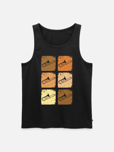 Posaune Trombone - Men's Premium Organic Tank Top - black
