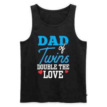 Vater Von Zwillingen Doppelte Liebe Zwilling - Männer Premium Bio Tank Top - Schwarz - Vorne - Michal (187cm)