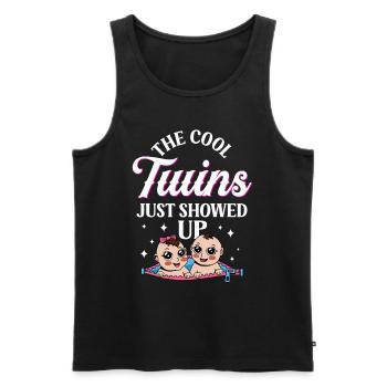 The cool twins have just surfaced humor - Men's Premium Organic Tank Top - black - Front - Michal (187cm)