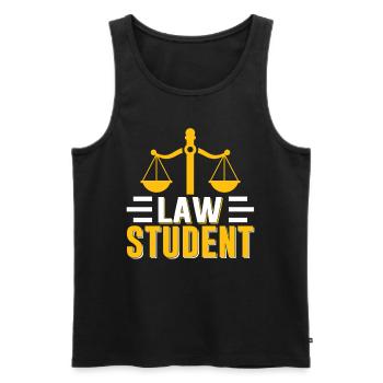 Law Student Lawyer Lawyer Lawyer Law - Men's Premium Organic Tank Top - black - Front - Michal (187cm)