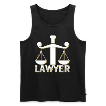 Avocat Droit Diplôme d’avocat - Débardeur bio Premium Homme - noir - Devant - Michal (187cm)