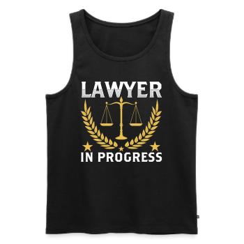 Lawyer Work in progress Lawyer Lawyer Law - Men's Premium Organic Tank Top - black - Front - AI Model Male 178 light (178cm)