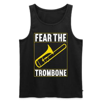 Posaune Trombone - Men's Premium Organic Tank Top - black - Front - Michal (187cm)