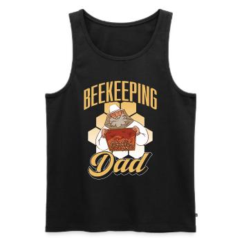 Beekeeping, Papa, Beekeepers, Beekeepers, Honey Bee - Men's Premium Organic Tank Top - black - Front - AI Model Male 178 light (178cm)