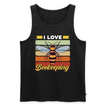 Ich Liebe Die Imkerei Imker Imkern Honigbiene - Männer Premium Bio Tank Top - Schwarz - Vorne - Michal (187cm)