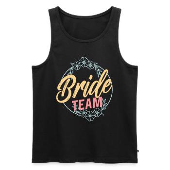 Team Braut Party Hochzeit Bräute Heiraten - Männer Premium Bio Tank Top - Schwarz - Vorne - Michal (187cm)
