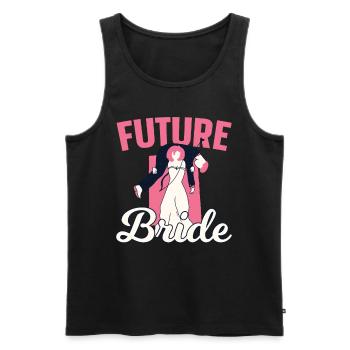 Future Wife Bride Wedding Party Brides - Men's Premium Organic Tank Top - black - Front - AI Model Male 178 light (178cm)
