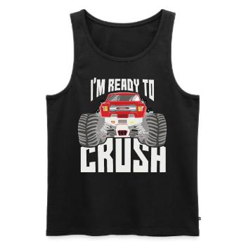 Im Ready To Crush - Männer Premium Bio Tank Top - Schwarz - Vorne - Michal (187cm)