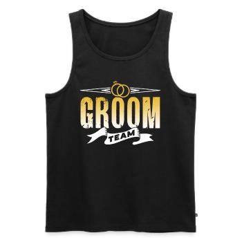 Bräutigam Team Sprüche Hochzeit Heirat Party - Männer Premium Bio Tank Top - Schwarz - Vorne - Michal (187cm)