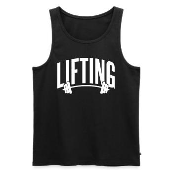 Lifting Workout Gym Weightlifting Weightlifting - Men's Premium Organic Tank Top - black - Front - Michal (187cm)