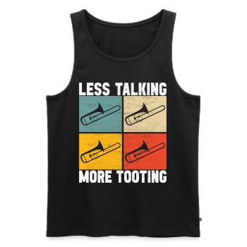 Posaune Trombone - Men's Premium Organic Tank Top - black - Front - Michal (187cm)