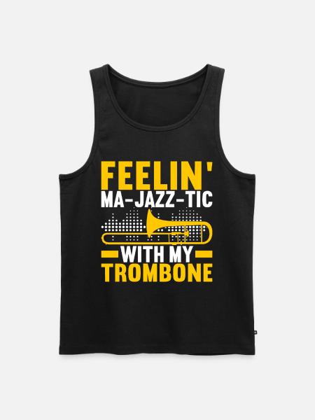 Posaune Trombone - Débardeur bio Premium Homme - noir