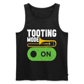 Posaune Trombone - Männer Premium Bio Tank Top - Schwarz - Vorne - Michal (187cm)
