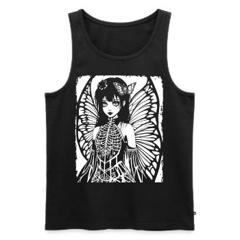 Fairycore Ästhetik Grunge Skelett Fee Goth G - Männer Premium Bio Tank Top - Schwarz - Vorne - Michal (187cm)