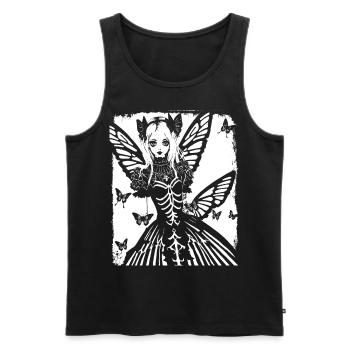Fairycore Aesthetics Skeleton Fairy Goth Grunge G - Men's Premium Organic Tank Top - black - Front - Michal (187cm)