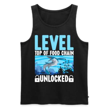 Mosasaurus Dinosaur - Men's Premium Organic Tank Top - black - Front - AI Model Male 178 light (178cm)