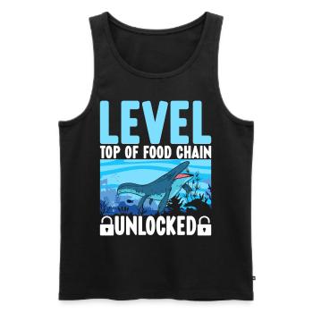 Mosasaurus Dinosaur - Men's Premium Organic Tank Top - black - Front - AI Model Male 178 light (178cm)