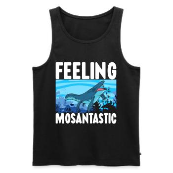 Mosasaurus Dinosaur - Men's Premium Organic Tank Top - black - Front - AI Model Male 178 light (178cm)