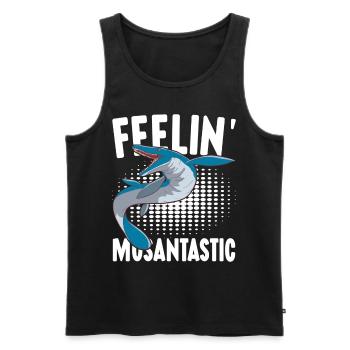 Mosasaurus Dinosaur - Men's Premium Organic Tank Top - black - Front - AI Model Male 178 light (178cm)