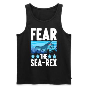 Mosasaurus Dinosaur - Men's Premium Organic Tank Top - black - Front - AI Model Male 178 light (178cm)