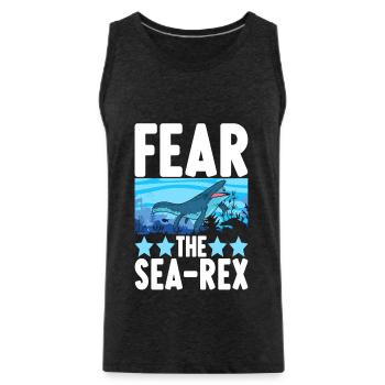 Mosasaurus Dinosaurier - Männer Premium Bio Tank Top - Anthrazit - Vorne - Alexander (188cm)