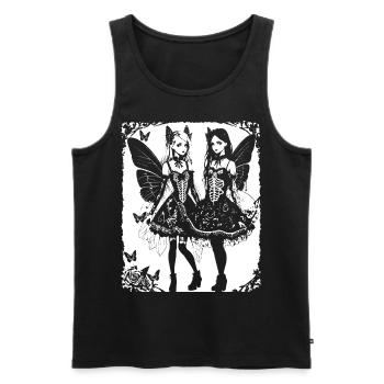 Fairycore Ästhetik Skelett Fee Goth Grunge G - Männer Premium Bio Tank Top - Schwarz - Vorne - Michal (187cm)