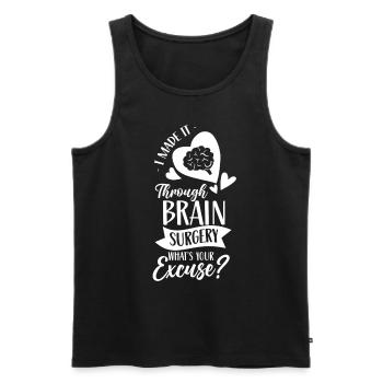 Habe Gehirnoperation Überstanden Deine Ausrede - Männer Premium Bio Tank Top - Schwarz - Vorne - AI Model Male 178 light (178cm)