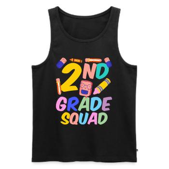 Team Second Class Teacher Second Class - Men's Premium Organic Tank Top - black - Front - AI Model Male 178 light (178cm)