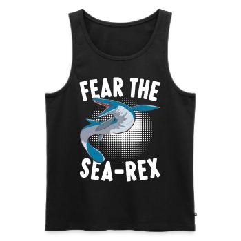 Mosasaurus Dinosaur - Men's Premium Organic Tank Top - black - Front - AI Model Male 178 light (178cm)