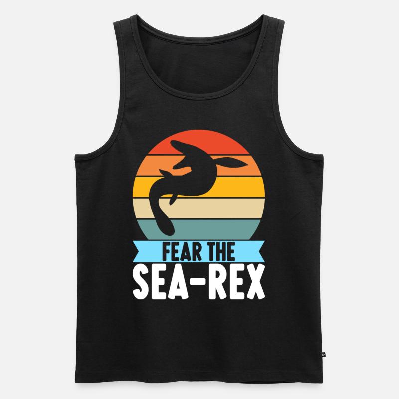 Mosasaurus Dinosaurier - Männer Premium Bio Tank Top - Schwarz